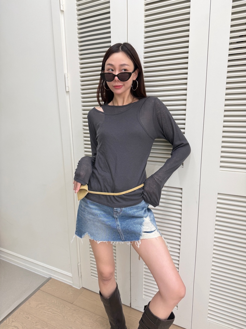 LUMIPLE韓國直郵女士新品人氣時尚熱賣休閑長袖T恤假兩件LUMIPLE長袖T恤