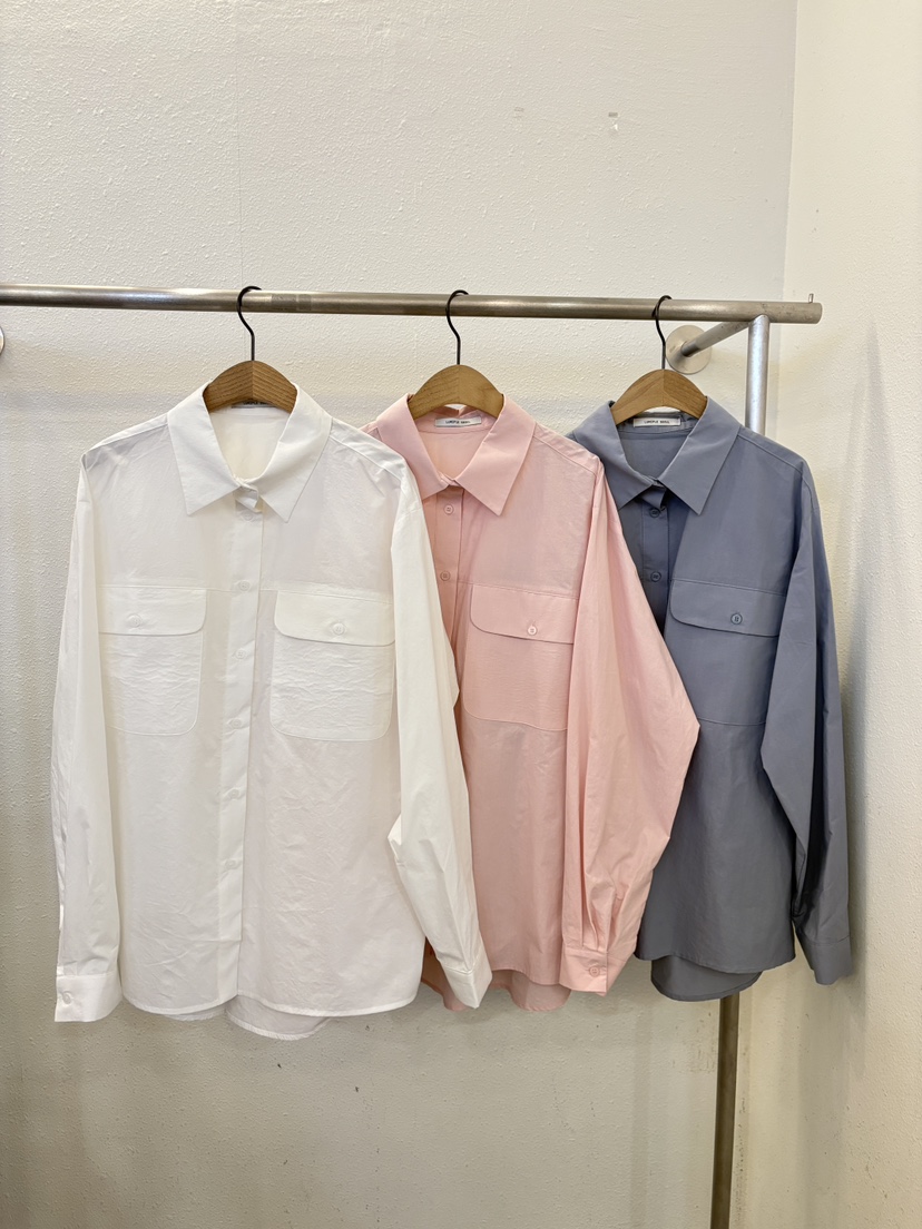 LUMIPLE韓國東大門代購女士新款人氣時尚襯衫蕾絲衫口袋寬松LUMIPLE襯衫/蕾絲衫