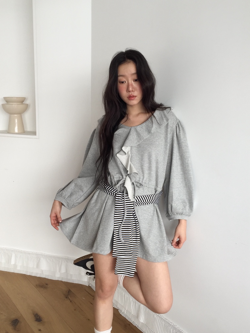 LOVE MOMENT韓國直郵女士新品熱賣職業真品連衣裙荷葉邊LOVE MOMENT連衣裙