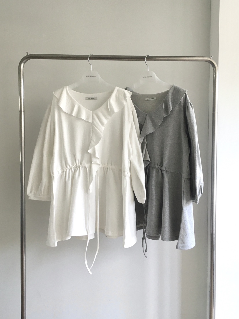 LOVE MOMENT韓國直郵女士新品熱賣職業真品連衣裙荷葉邊LOVE MOMENT連衣裙