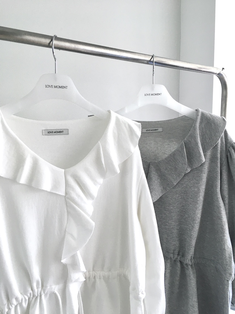 LOVE MOMENT韓國直郵女士新品熱賣職業真品連衣裙荷葉邊LOVE MOMENT連衣裙