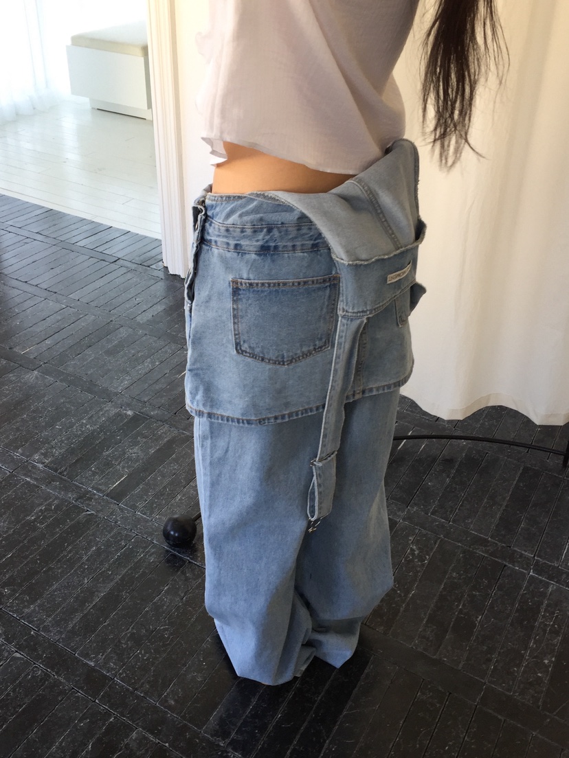 LOVE MOMENT東大門代購女裝新款休閑職業人氣背帶褲裹身裙LOVE MOMENT背帶褲