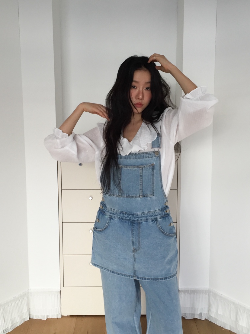 LOVE MOMENT東大門代購女裝新款休閑職業人氣背帶褲裹身裙LOVE MOMENT背帶褲