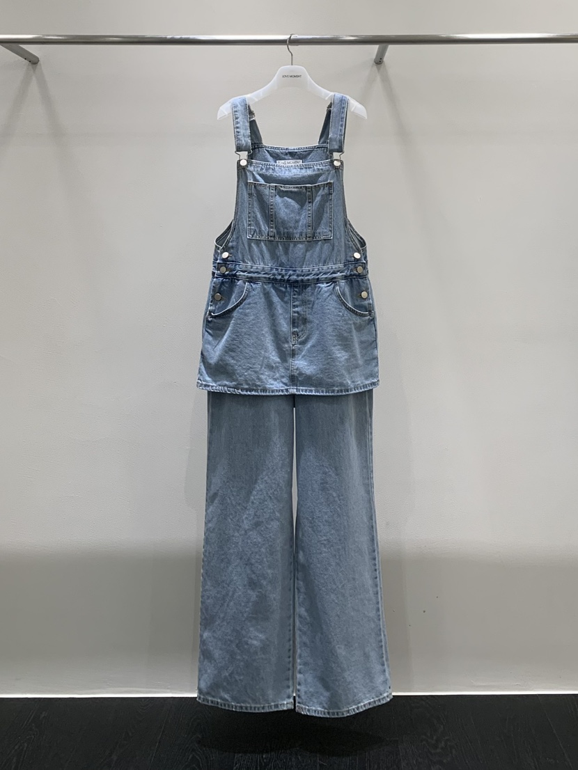 LOVE MOMENT東大門代購女裝新款休閑職業人氣背帶褲裹身裙LOVE MOMENT背帶褲圖色1