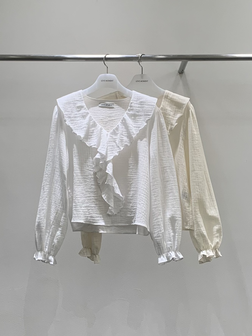 LOVE MOMENT韓國代購女裝新品休閑推薦熱賣26春夏襯衫蕾絲衫LOVE MOMENT襯衫/蕾絲衫