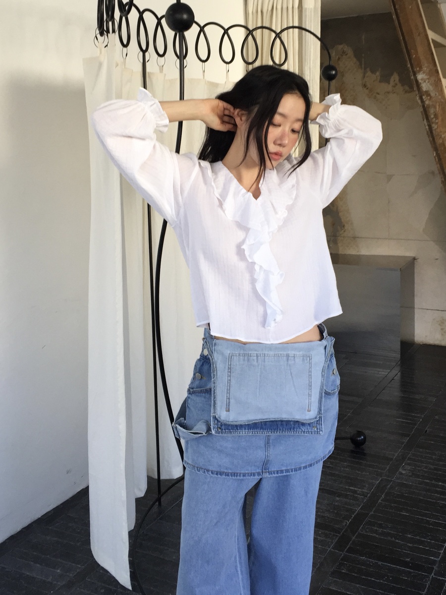 LOVE MOMENT韓國代購女裝新品休閑推薦熱賣26春夏襯衫蕾絲衫LOVE MOMENT襯衫/蕾絲衫