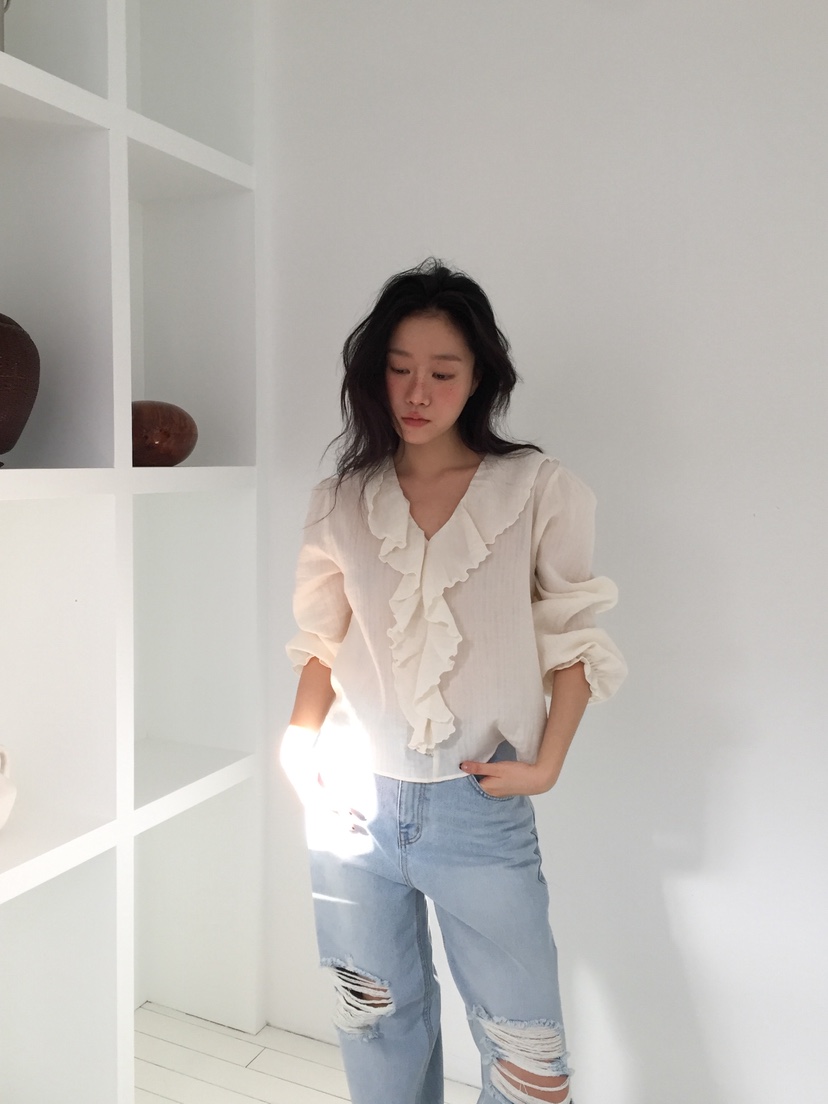 LOVE MOMENT韓國代購女裝新品休閑推薦熱賣26春夏襯衫蕾絲衫LOVE MOMENT襯衫/蕾絲衫