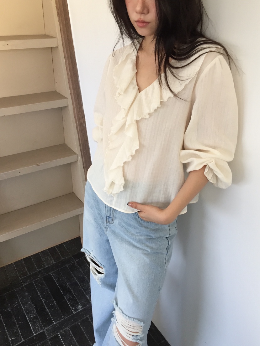 LOVE MOMENT韓國代購女裝新品休閑推薦熱賣26春夏襯衫蕾絲衫LOVE MOMENT襯衫/蕾絲衫