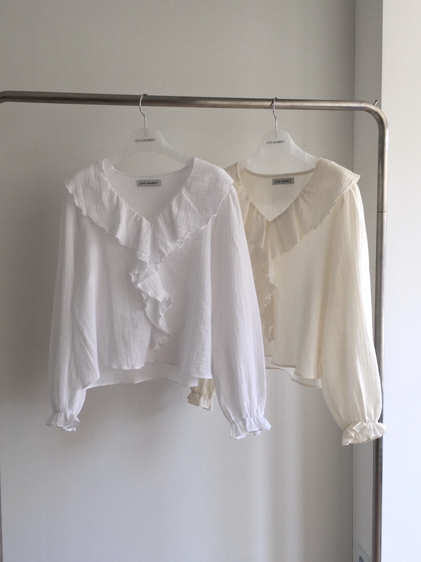 LOVE MOMENT韓國代購女裝新品休閑推薦熱賣26春夏襯衫蕾絲衫LOVE MOMENT襯衫/蕾絲衫