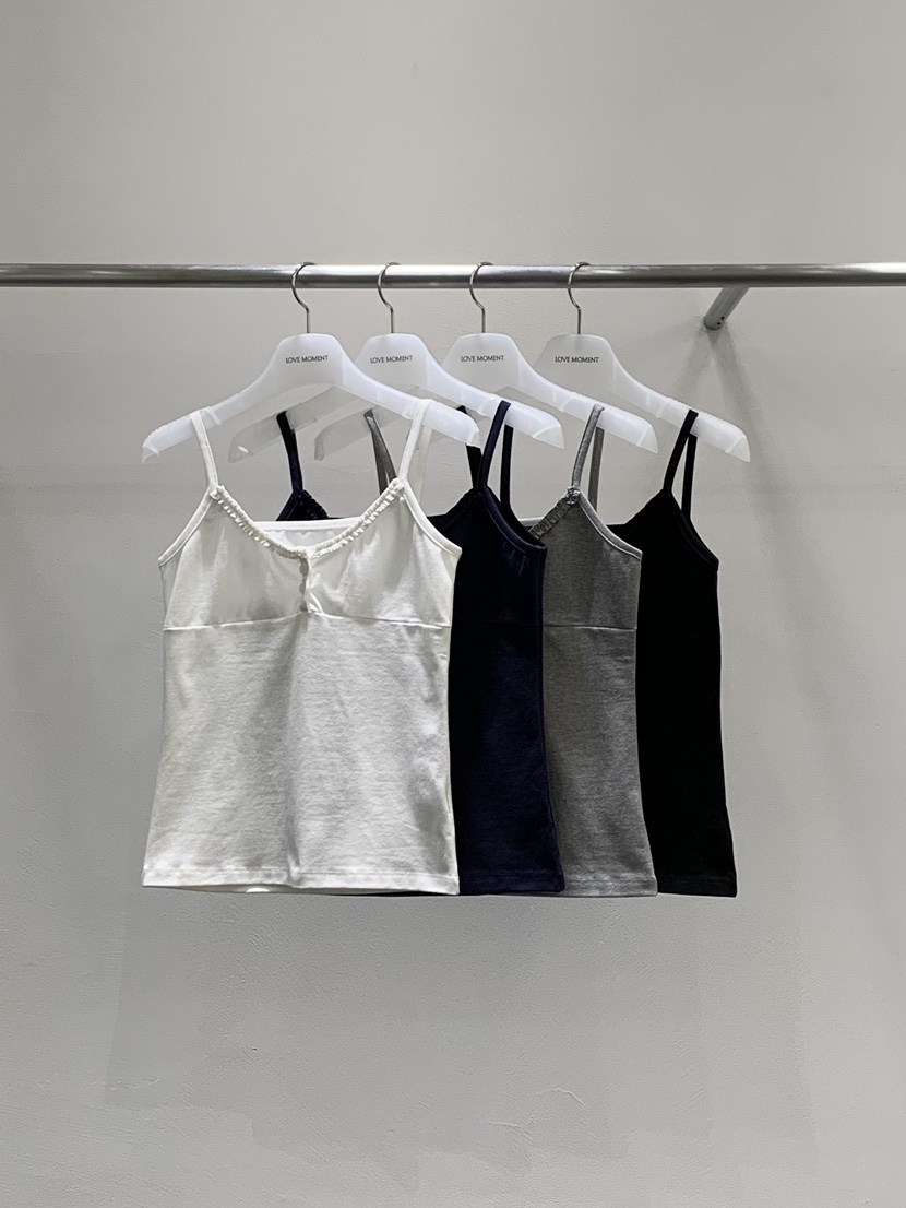 LOVE MOMENT東大門實拍女士新款職業人氣吊帶背心荷葉邊LOVE MOMENT吊帶/背心