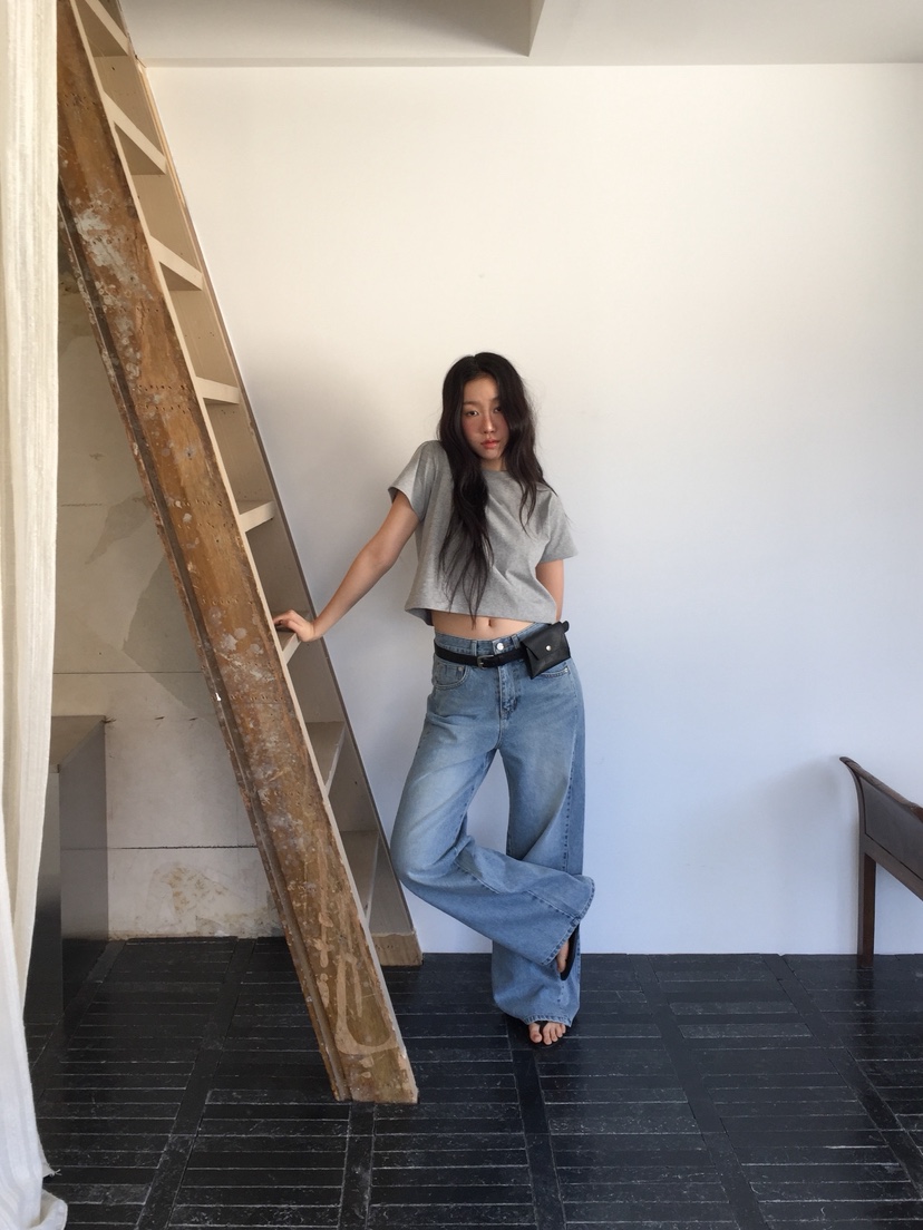 LOVE MOMENT韓國代購女士新品休閑人氣時尚熱賣真品牛仔褲LOVE MOMENT牛仔褲