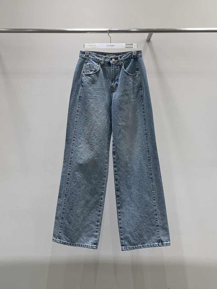 LOVE MOMENT韓國代購女士新品休閑人氣時尚熱賣真品牛仔褲LOVE MOMENT牛仔褲圖色1