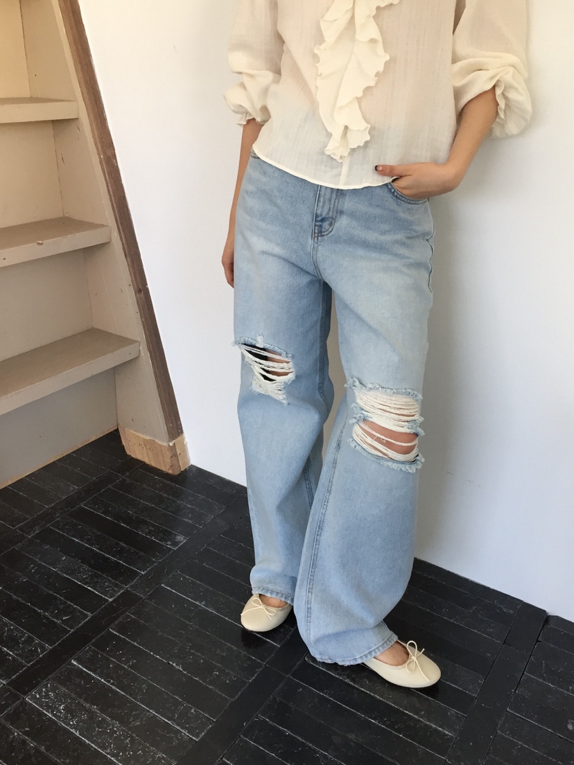 LOVE MOMENT韓國代購女裝新款人氣時尚推薦熱賣真品牛仔褲LOVE MOMENT牛仔褲