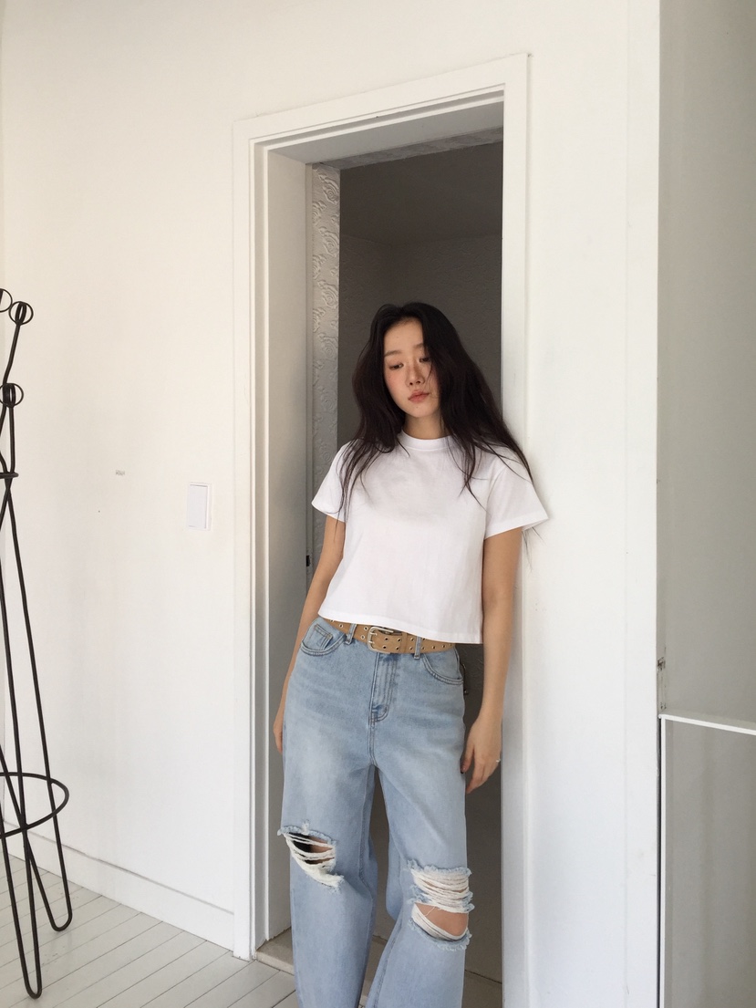 LOVE MOMENT韓國代購女裝新款人氣時尚推薦熱賣真品牛仔褲LOVE MOMENT牛仔褲