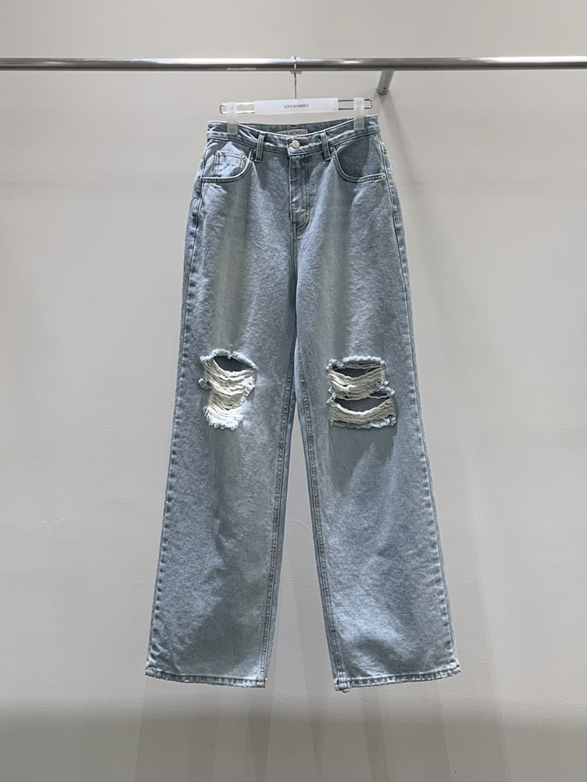 LOVE MOMENT韓國代購女裝新款人氣時尚推薦熱賣真品牛仔褲LOVE MOMENT牛仔褲圖色1