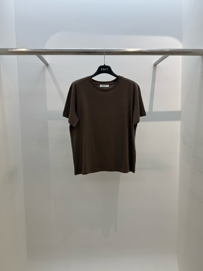 EDIT韓國直郵女裝新款真品推薦職業休閑人氣時尚26春夏T恤EDITT恤圖色4棕色