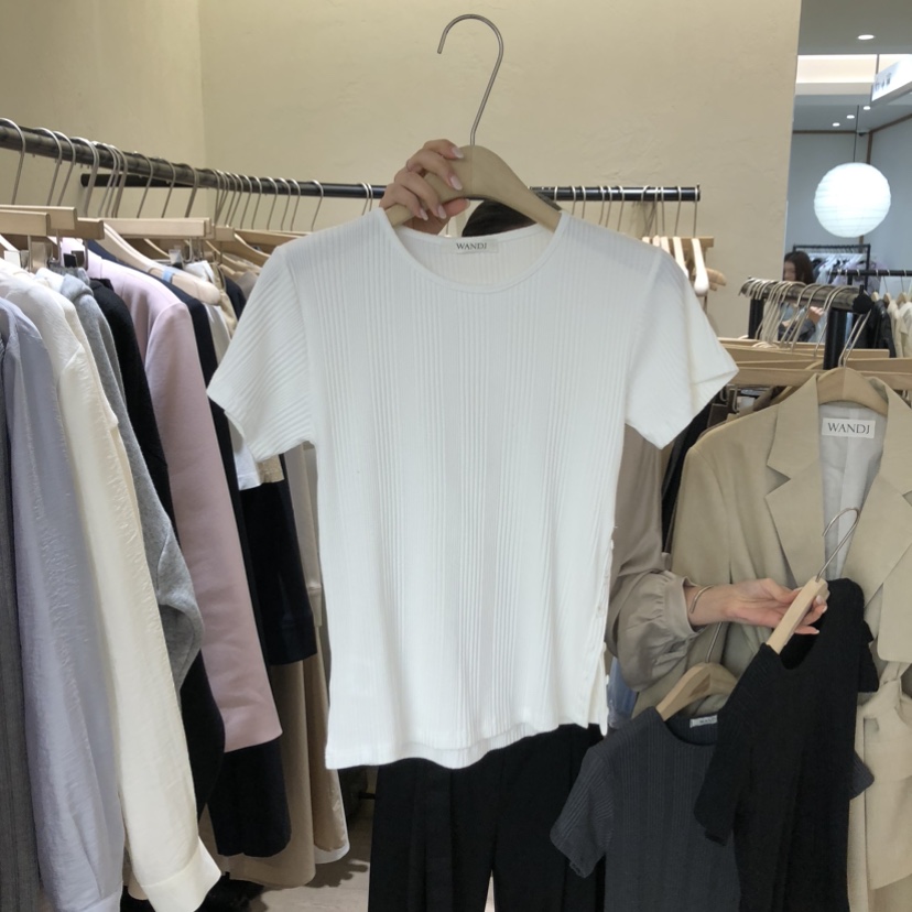 W AND J韓國直郵女裝新品26春夏人氣休閑熱賣真品時尚T恤W AND JT恤圖色2