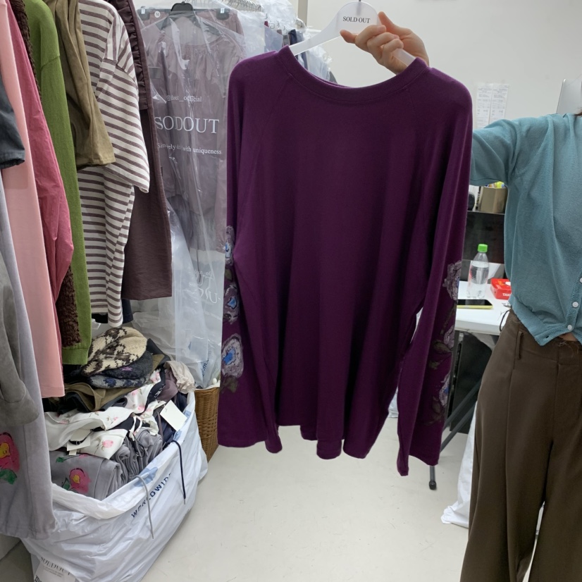 SOLD OUT東大門直郵女士新品26春夏真品時尚職業長袖T恤SOLD OUT長袖T恤圖色2