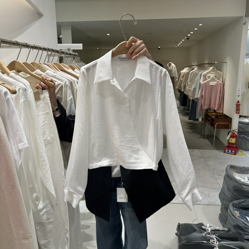 BLUEI-D/N SHARP韓國直郵女士新款職業26春夏襯衫蕾絲衫Blue i-d/N SHARP襯衫/蕾絲衫圖色1