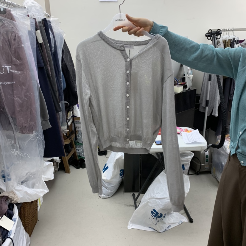 SOLD OUT韓國代購女士新款休閑人氣真品時尚職業針織衫開衫SOLD OUT針織衫圖色3