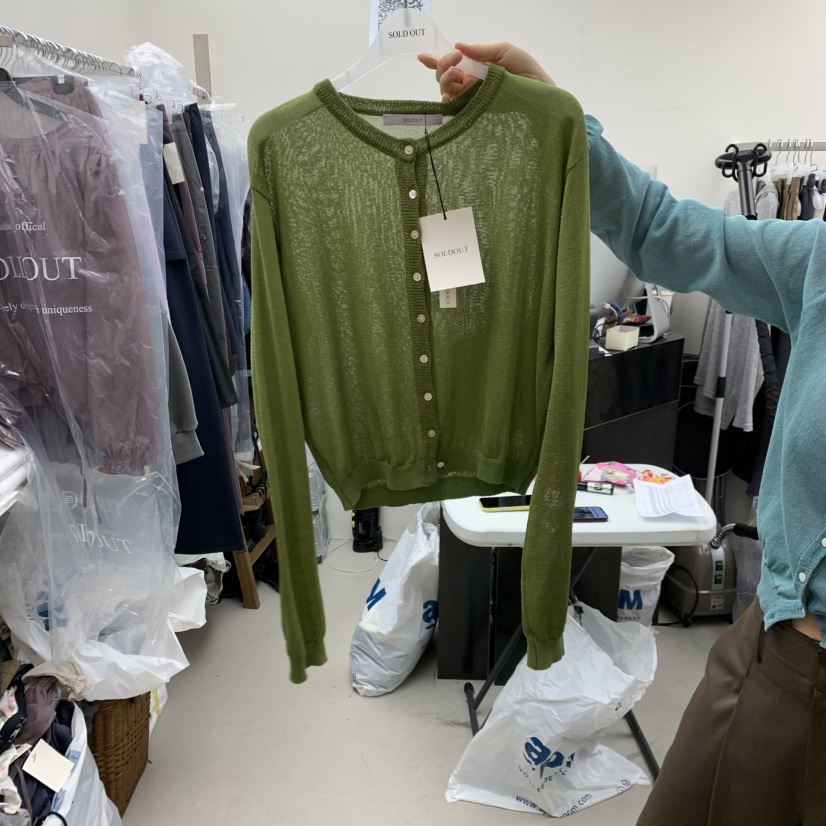 SOLD OUT韓國代購女士新款休閑人氣真品時尚職業針織衫開衫SOLD OUT針織衫圖色4