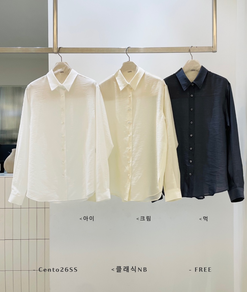 CENTO東大門實拍女裝新款26春夏職業時尚真品熱賣襯衫蕾絲衫CENTO襯衫/蕾絲衫