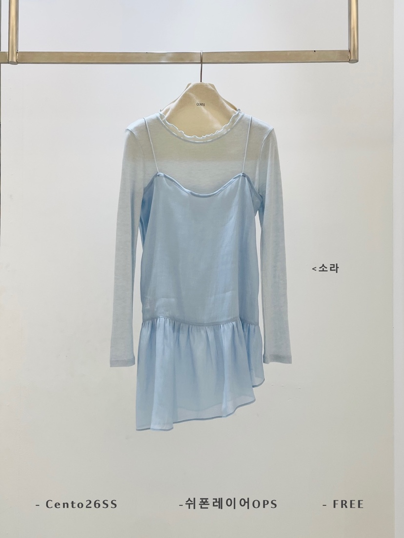 CENTO韓國代購女士新款休閑真品推薦職業人氣熱賣連衣裙雪紡CENTO連衣裙