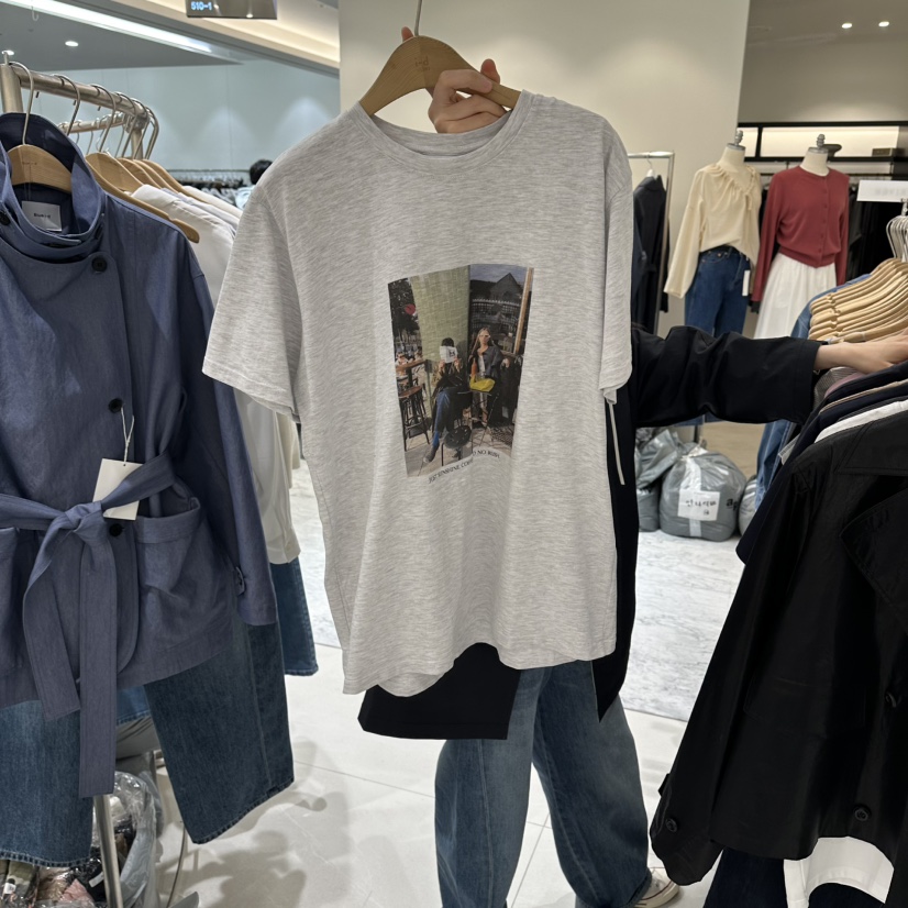 BLUEI-D/N SHARP韓國代購女士新款熱賣人氣推薦休閑T恤Blue i-d/N SHARPT恤圖色2