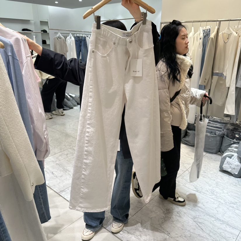 BLUEI-D/N SHARP韓國代購女士新款休閑熱賣26春夏休閑褲Blue i-d/N SHARP休閑褲圖色3白色