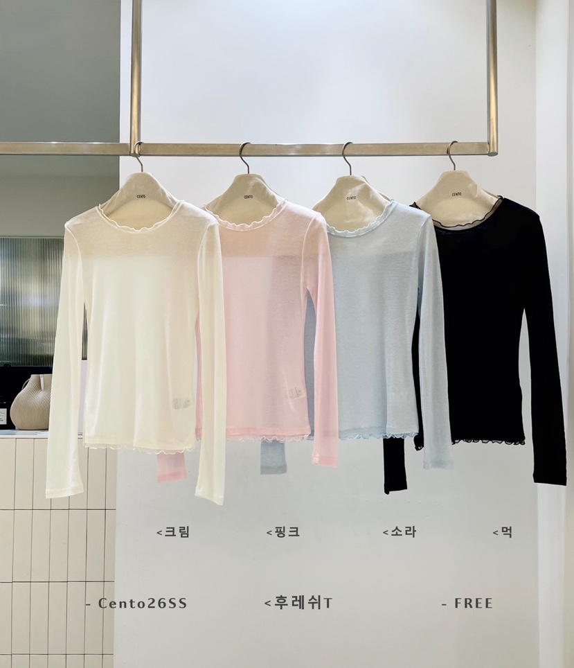 CENTO東大門代購女裝新品職業休閑真品26春夏人氣長袖T恤CENTO長袖T恤