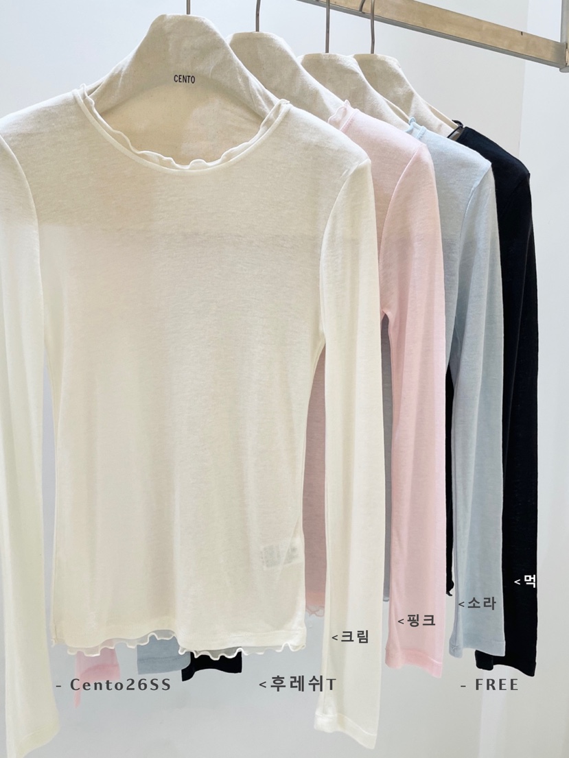 CENTO東大門代購女裝新品職業休閑真品26春夏人氣長袖T恤CENTO長袖T恤