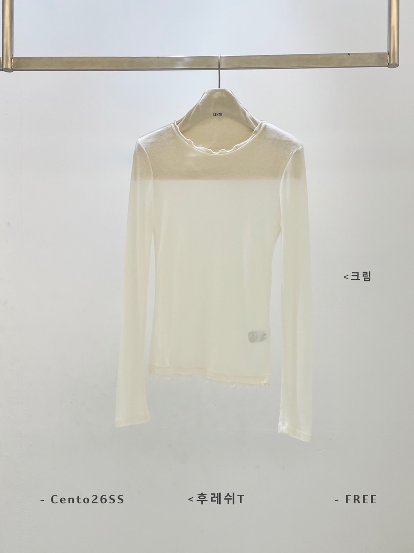 CENTO東大門代購女裝新品職業休閑真品26春夏人氣長袖T恤CENTO長袖T恤圖色1