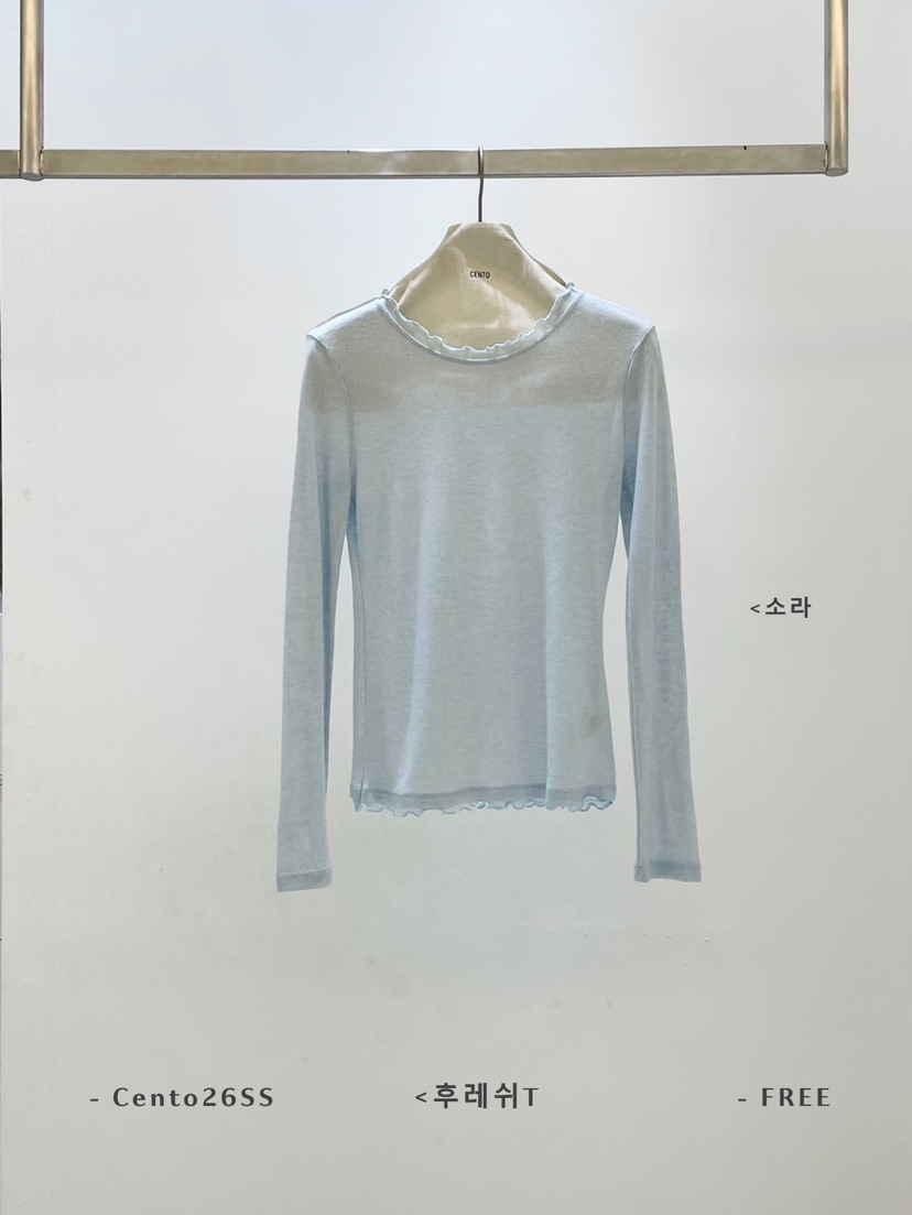 CENTO東大門代購女裝新品職業休閑真品26春夏人氣長袖T恤CENTO長袖T恤圖色2