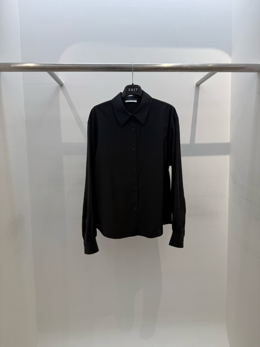 EDIT東大門實拍女士新品推薦人氣26春夏熱賣休閑襯衫蕾絲衫EDIT襯衫/蕾絲衫圖色3黑色