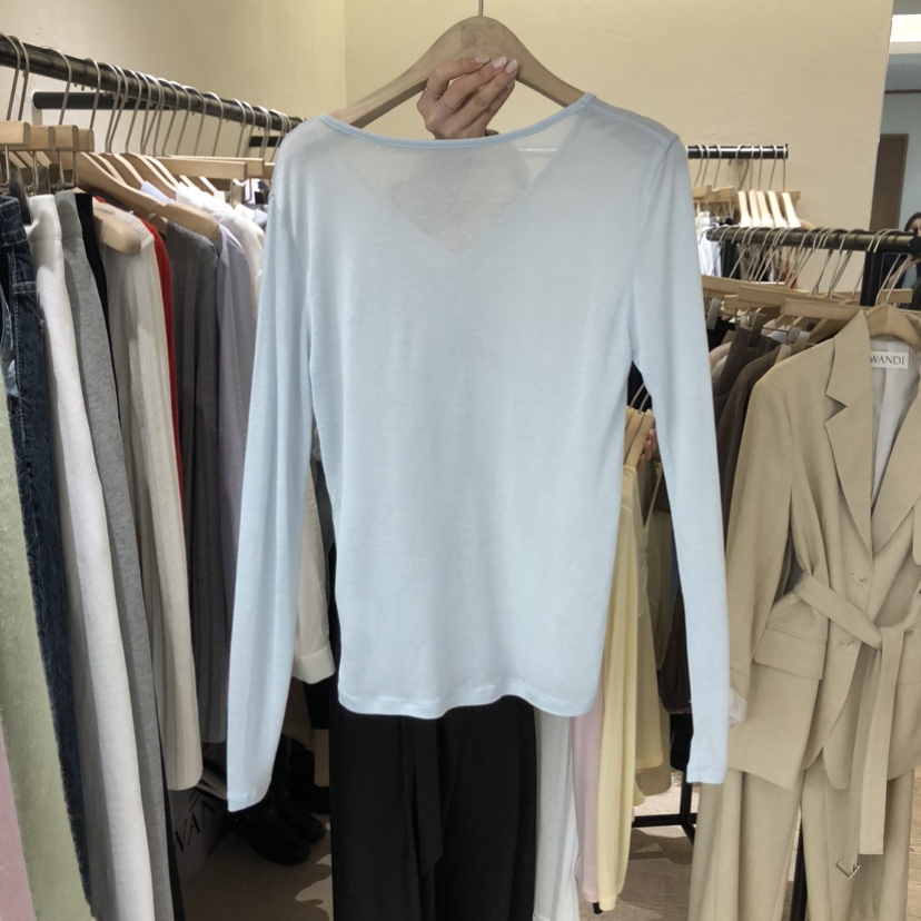 W AND J東大門實拍女士新品26春夏休閑時尚熱賣長袖T恤W AND J長袖T恤