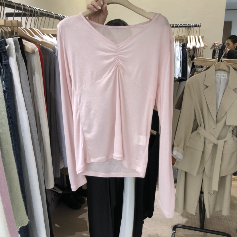 W AND J東大門實拍女士新品26春夏休閑時尚熱賣長袖T恤W AND J長袖T恤圖色5