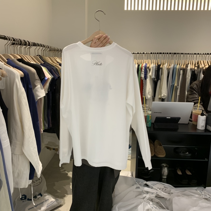 PLATE東大門實拍女士新款人氣職業26春夏真品時尚長袖T恤PLATE長袖T恤