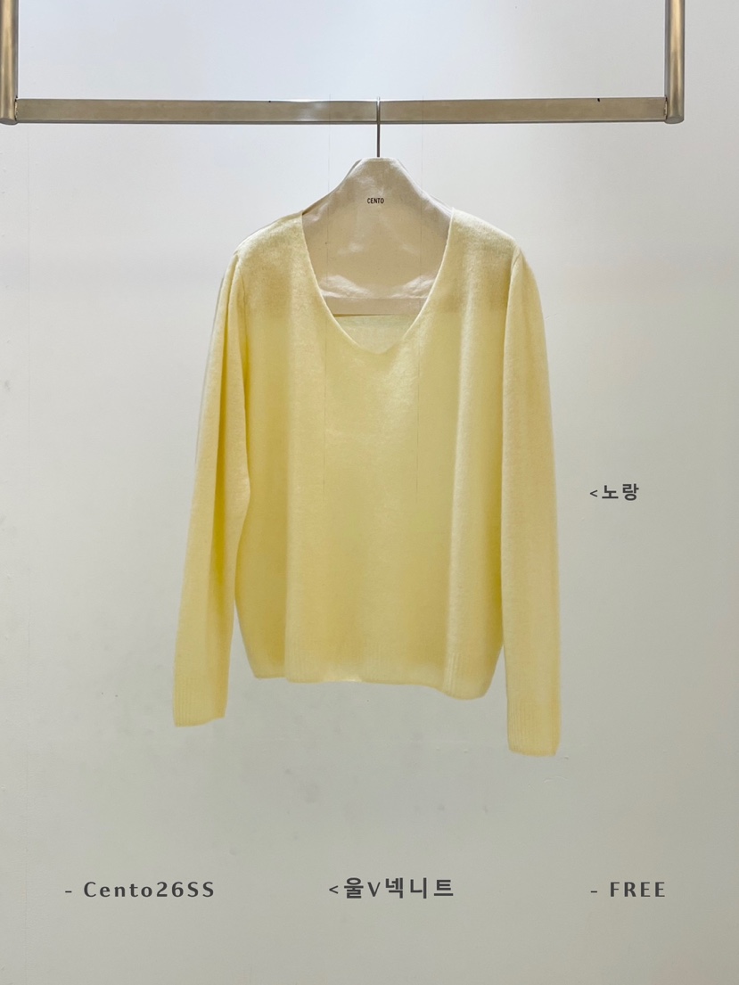 CENTO東大門直郵女裝新品26春夏推薦針織衫不含內搭V領羊毛CENTO針織衫圖色2