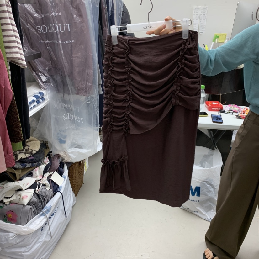 SOLD OUT韓國代購女士新款休閑真品時尚職業半身裙中短裙SOLD OUT半身裙/中短裙圖色1