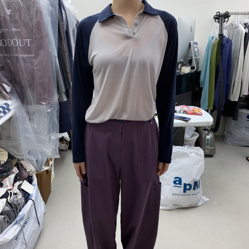 SOLD OUT韓國代購女士新品時尚人氣職業休閑真品長袖T恤SOLD OUT長袖T恤圖色1