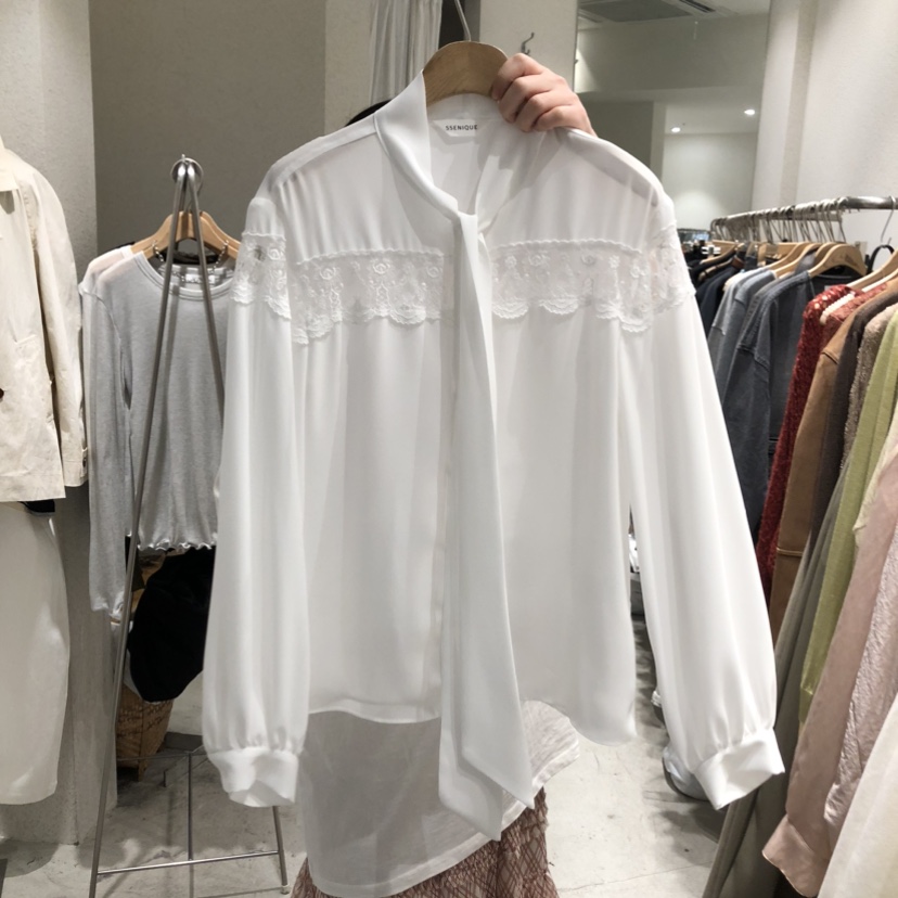 SSEMIENNE韓國直郵女裝新品休閑職業真品人氣26春夏襯衫蕾絲衫SSENIQUE襯衫/蕾絲衫圖色1