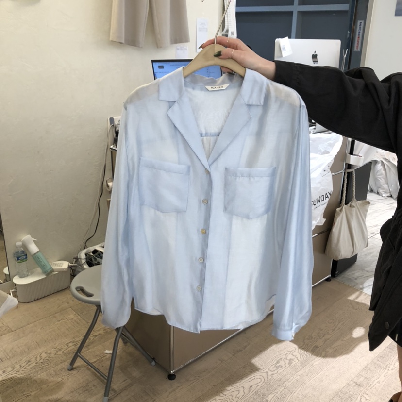 W AND J韓國代購女士新款26春夏熱賣職業休閑襯衫蕾絲衫W AND J襯衫/蕾絲衫圖色1