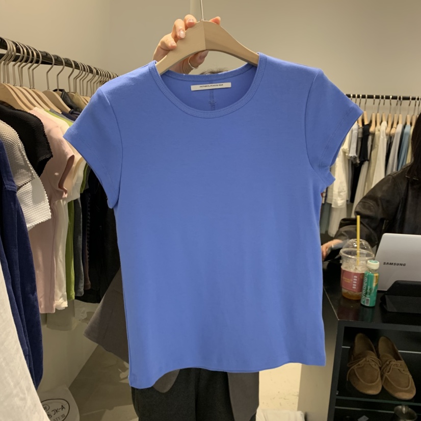 PLATE韓國代購女士新品休閑熱賣真品人氣26春夏職業T恤棉PLATET恤圖色1