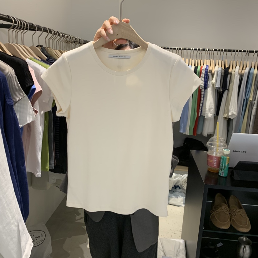 PLATE韓國代購女士新品休閑熱賣真品人氣26春夏職業T恤棉PLATET恤圖色2