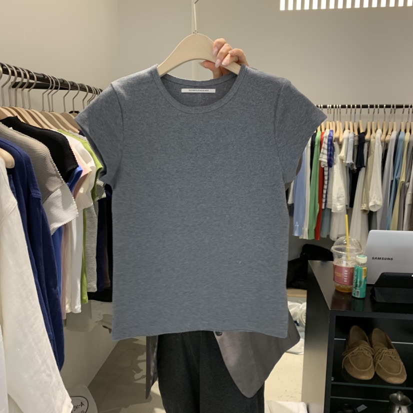 PLATE韓國代購女士新品休閑熱賣真品人氣26春夏職業T恤棉PLATET恤圖色5