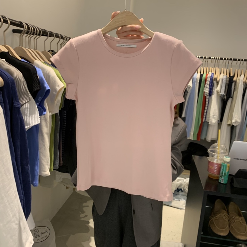 PLATE韓國代購女士新品休閑熱賣真品人氣26春夏職業T恤棉PLATET恤圖色6