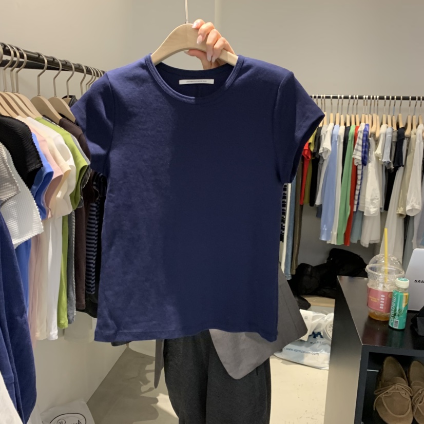 PLATE韓國代購女士新品休閑熱賣真品人氣26春夏職業T恤棉PLATET恤圖色9