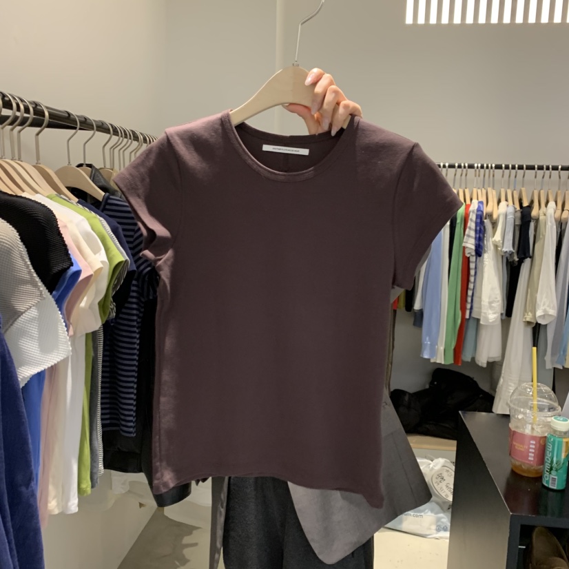 PLATE韓國代購女士新品休閑熱賣真品人氣26春夏職業T恤棉PLATET恤圖色10