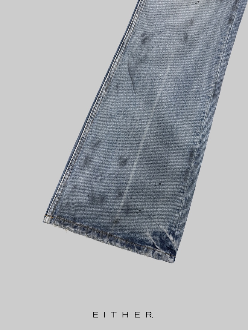 EITHER東大門實拍女裝新款人氣休閑真品職業牛仔褲水洗喇叭EITHER牛仔褲