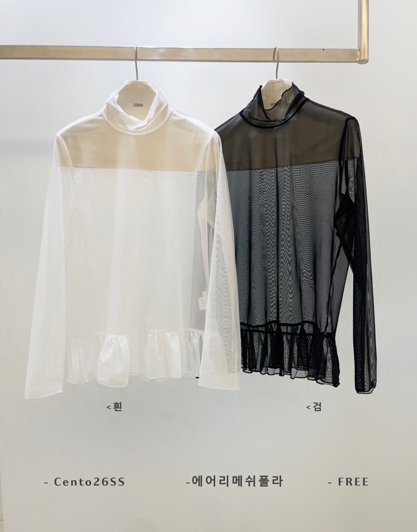 CENTO韓國代購女士新款職業26春夏時尚休閑襯衫蕾絲衫網眼CENTO襯衫/蕾絲衫